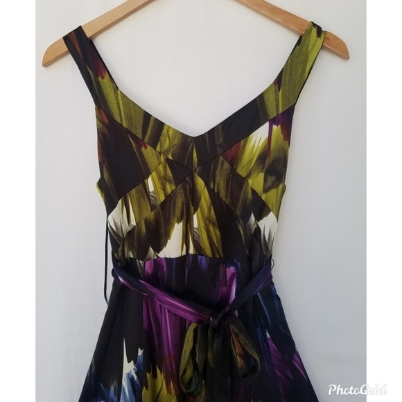 Ted Baker 🖤 Abstract Silk Dress 🖤 Sz 2 - Picture 7 of 8
